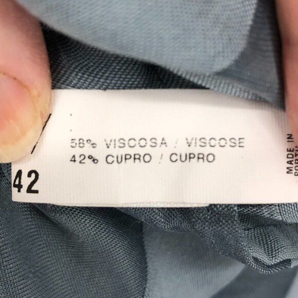 NWT Sita Murt teal blue mixed stripe Sleeveless maxi  dress waist tie size ~LG - Picture 10 of 16